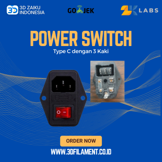 ZKLabs Power Switch Type C dengan 3 Kaki for 3D Printer